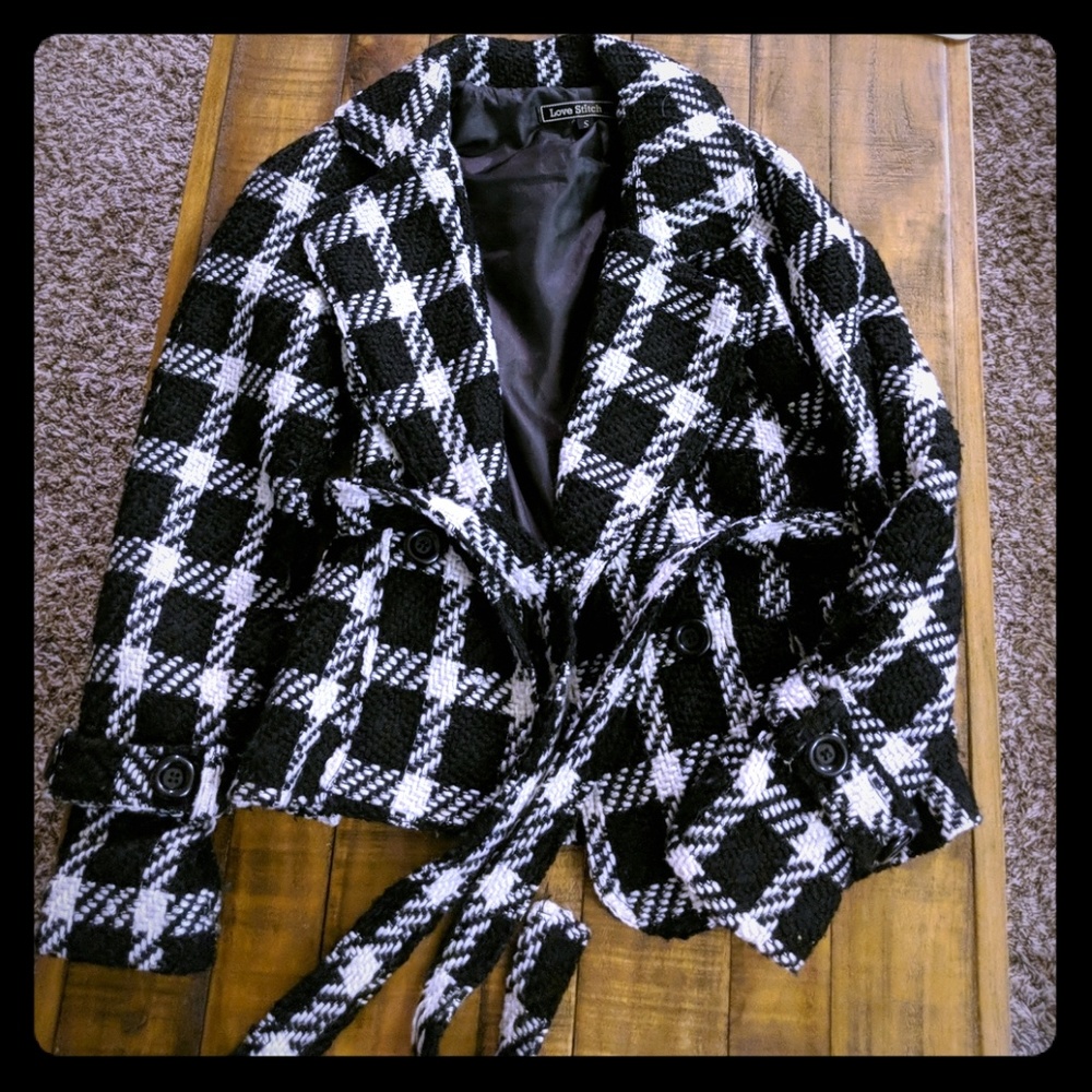 Love Stitch Checker Jacket